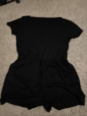 Black Short Sleeve Romper XL